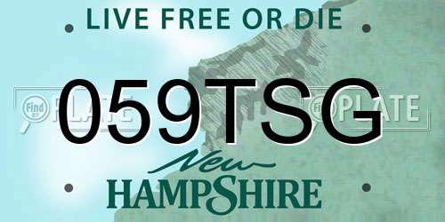 059TSG New Hampshire License Plate