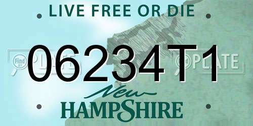 06234T1 New Hampshire License Plate