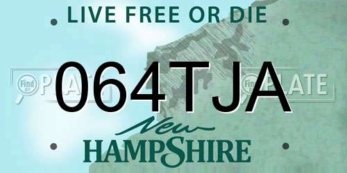 064TJA New Hampshire License Plate