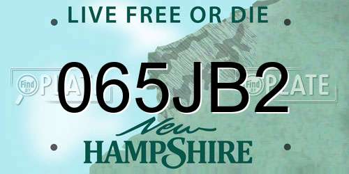 065JB2 New Hampshire License Plate