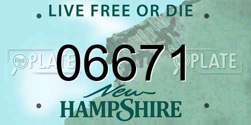 06671 New Hampshire License Plate