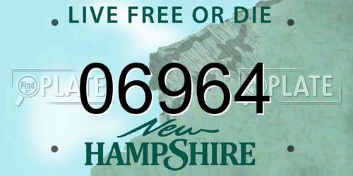 06964 New Hampshire License Plate