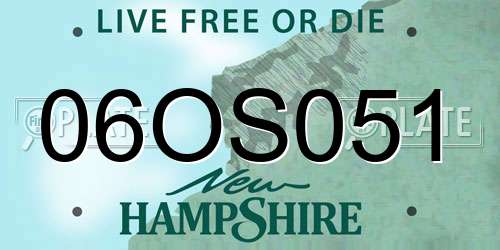06OS051 New Hampshire License Plate