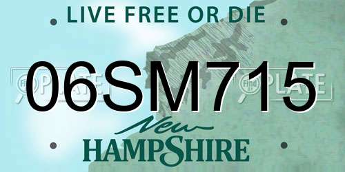 06SM715 New Hampshire License Plate