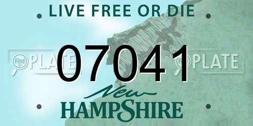 07041 New Hampshire License Plate
