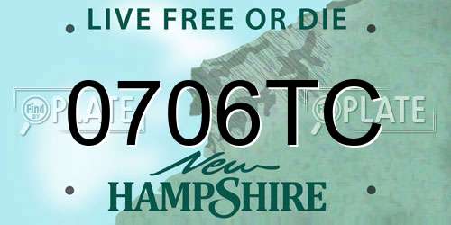 0706TC New Hampshire License Plate