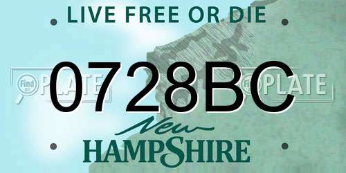 0728BC New Hampshire License Plate