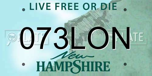 073LON New Hampshire License Plate