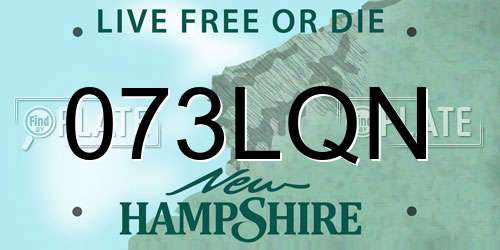 073LQN New Hampshire License Plate