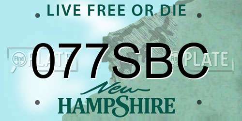 077SBC New Hampshire License Plate