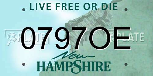 0797OE New Hampshire License Plate
