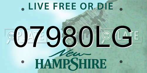 07980LG New Hampshire License Plate