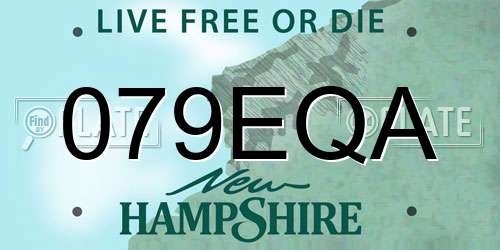 079EQA New Hampshire License Plate
