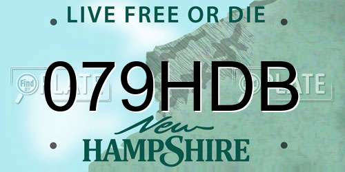 079HDB New Hampshire License Plate