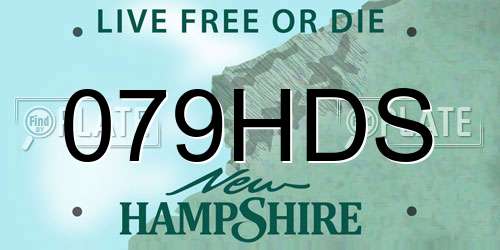 079HDS New Hampshire License Plate