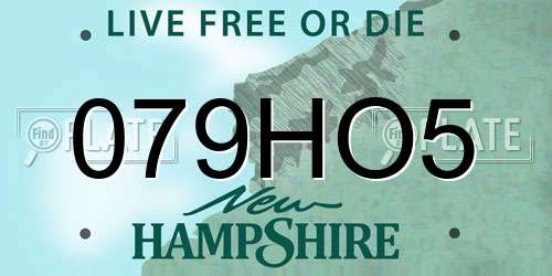 079HO5 New Hampshire License Plate