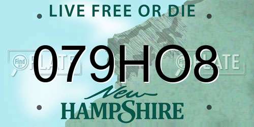079HO8 New Hampshire License Plate