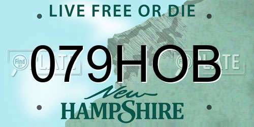 079HOB New Hampshire License Plate