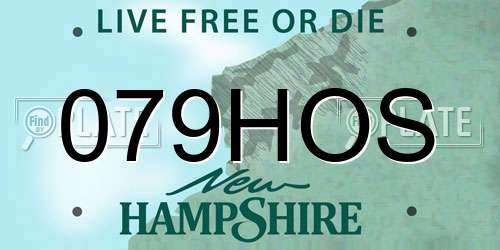 079HOS New Hampshire License Plate