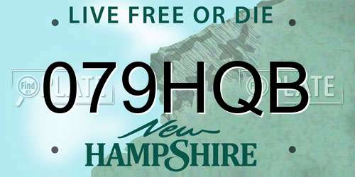 079HQB New Hampshire License Plate