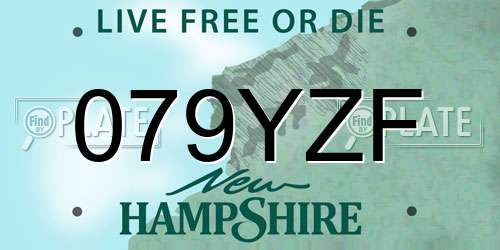 079YZF New Hampshire License Plate