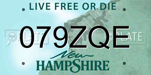 079ZQE New Hampshire License Plate