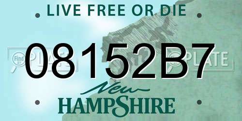 08152B7 New Hampshire License Plate