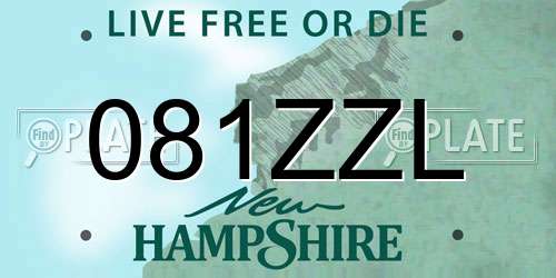 081ZZL New Hampshire License Plate