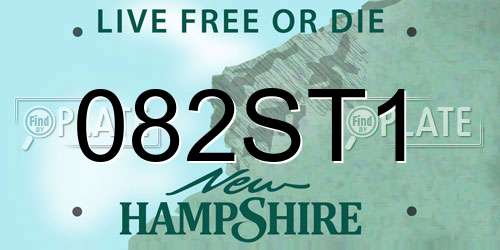 082ST1 New Hampshire License Plate