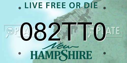 082TT0 New Hampshire License Plate