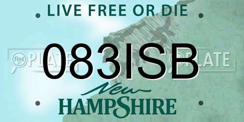 083ISB New Hampshire License Plate