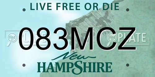 083MCZ New Hampshire License Plate