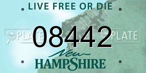 08442 New Hampshire License Plate