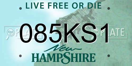 085KS1 New Hampshire License Plate