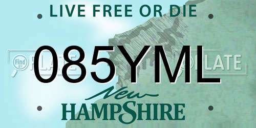 085YML New Hampshire License Plate