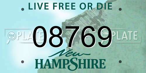 08769 New Hampshire License Plate