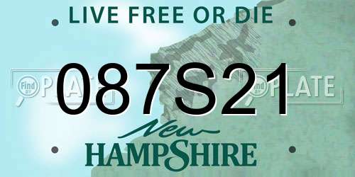 087S21 New Hampshire License Plate