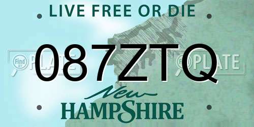 087ZTQ New Hampshire License Plate