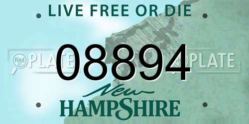 08894 New Hampshire License Plate