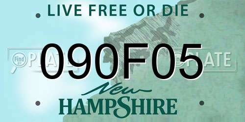 090F05 New Hampshire License Plate