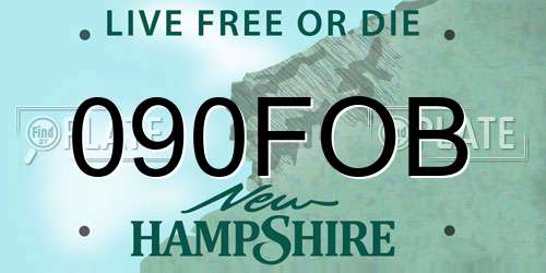 090FOB New Hampshire License Plate