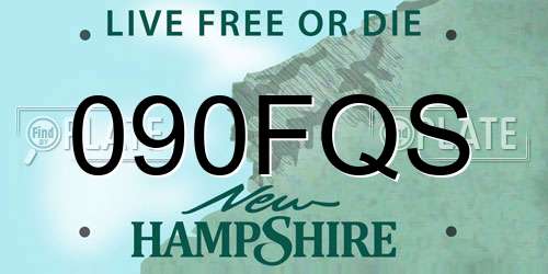 090FQS New Hampshire License Plate