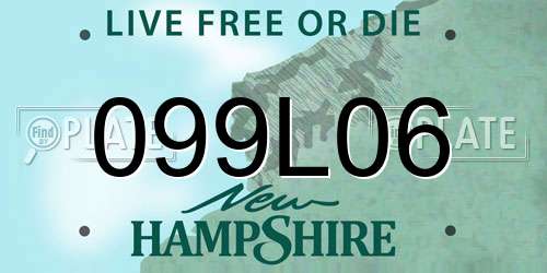 099L06 New Hampshire License Plate