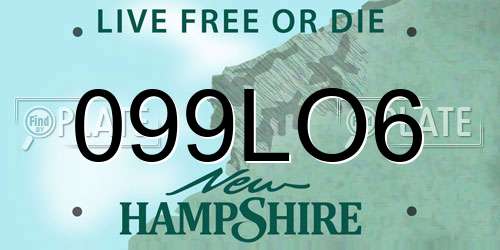 099LO6 New Hampshire License Plate