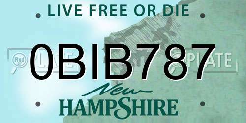 0BIB787 New Hampshire License Plate