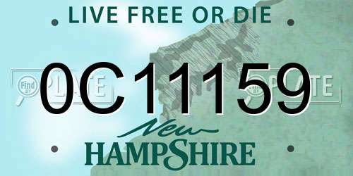 0C11159 New Hampshire License Plate