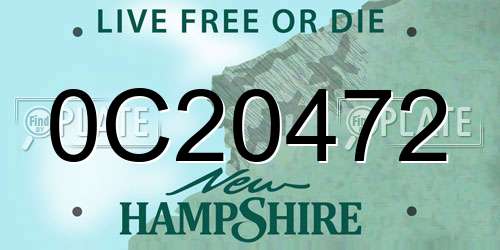 0C20472 New Hampshire License Plate