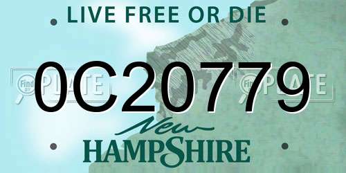 0C20779 New Hampshire License Plate