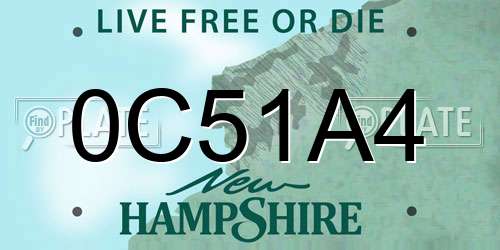 0C51A4 New Hampshire License Plate
