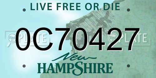 0C70427 New Hampshire License Plate
